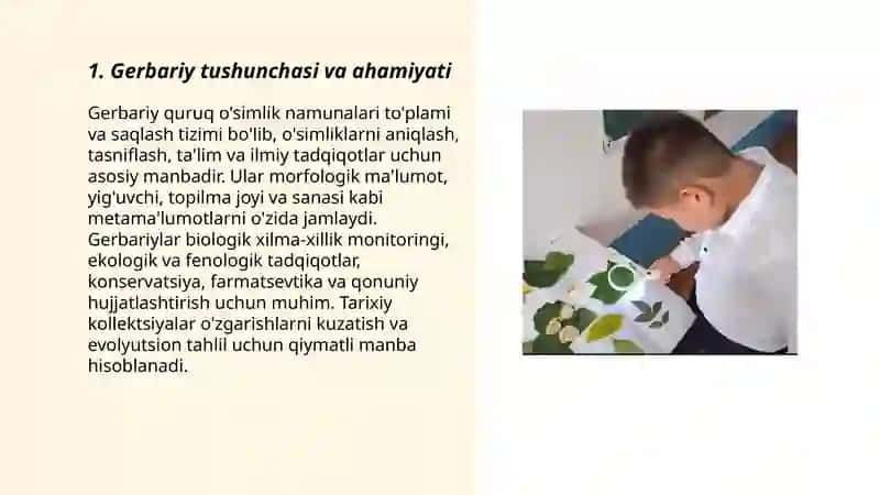 Gerbariy tayyorlash va tayyorlash usullari haqida malumot 3