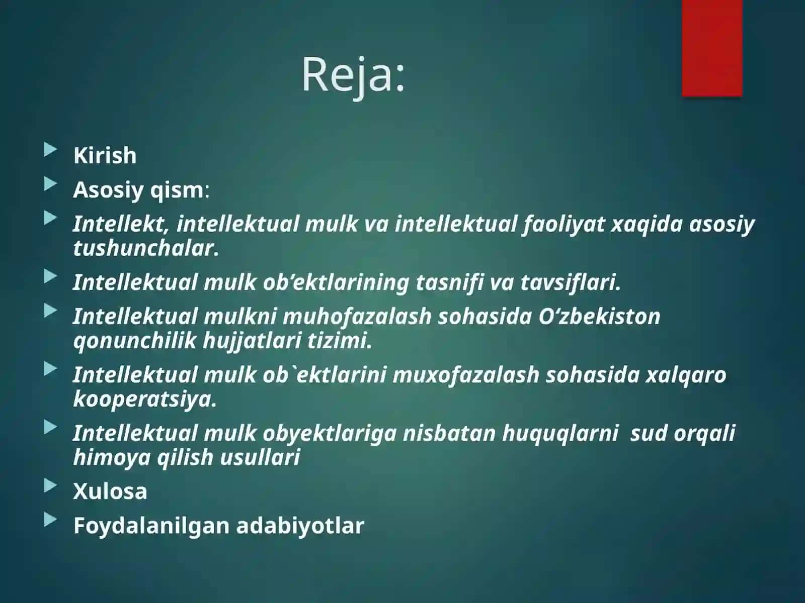 Intellektual mulk va uni himoyalash usullari 3