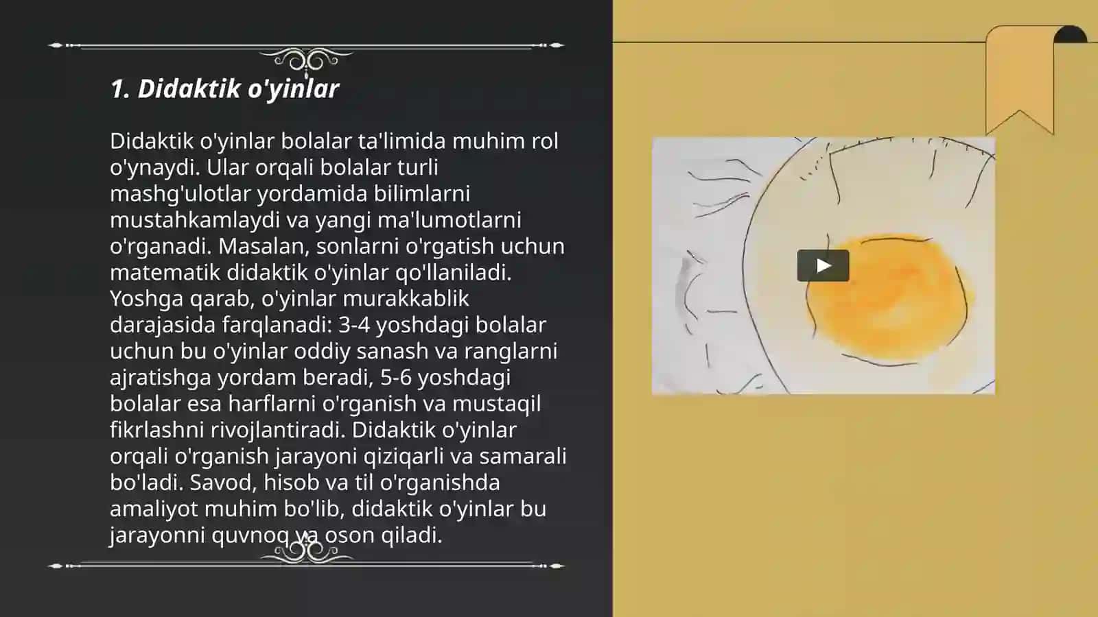 Didaktik o'yinlar 3