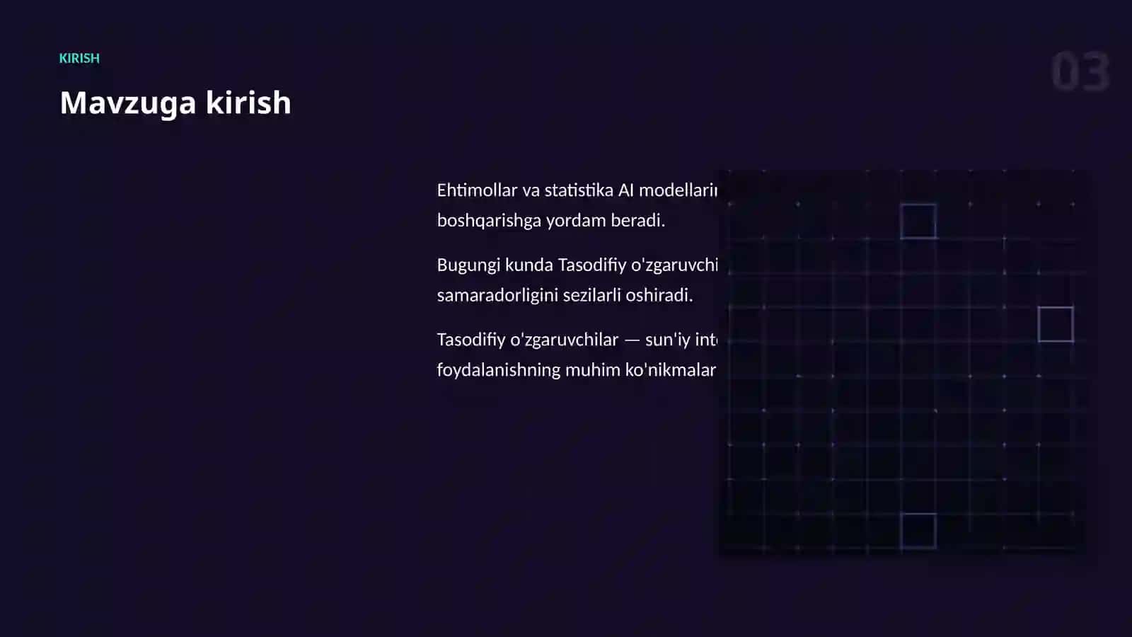 EHTIMOLLAR VA STATISTIKA 3