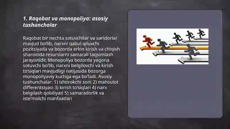 Raqobat va manapoliya 3