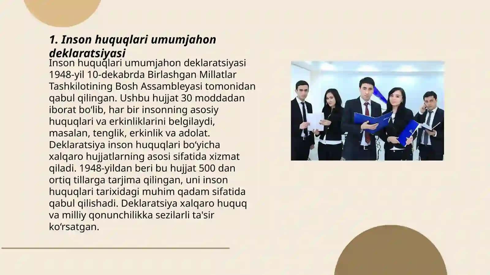 Inson huquqlari bo'yicha qabul qilingan xalqaro xujjatlar 3