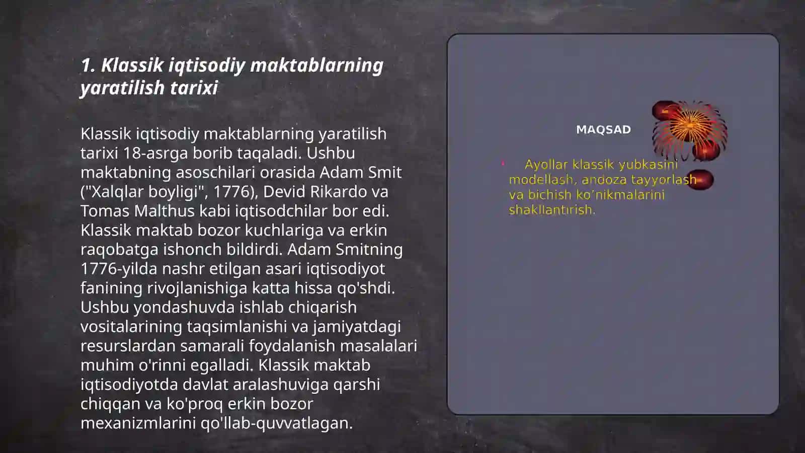 Klassik iqtisodiy maktablarning yaratilish tarixi 3