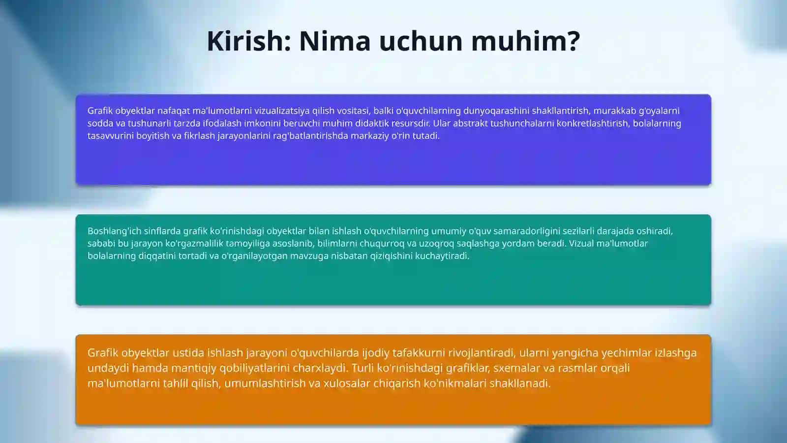 Boshlang'ich sinflarda grafik ko'rinishdagi obyektlar ustida ishlash metodikasi 3