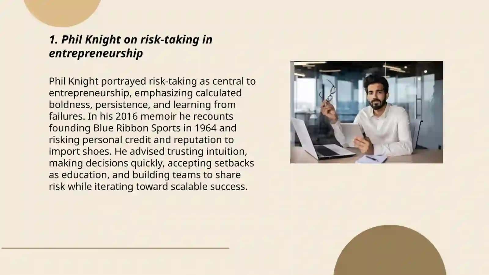 Phil Knight about entrepreneur 3
