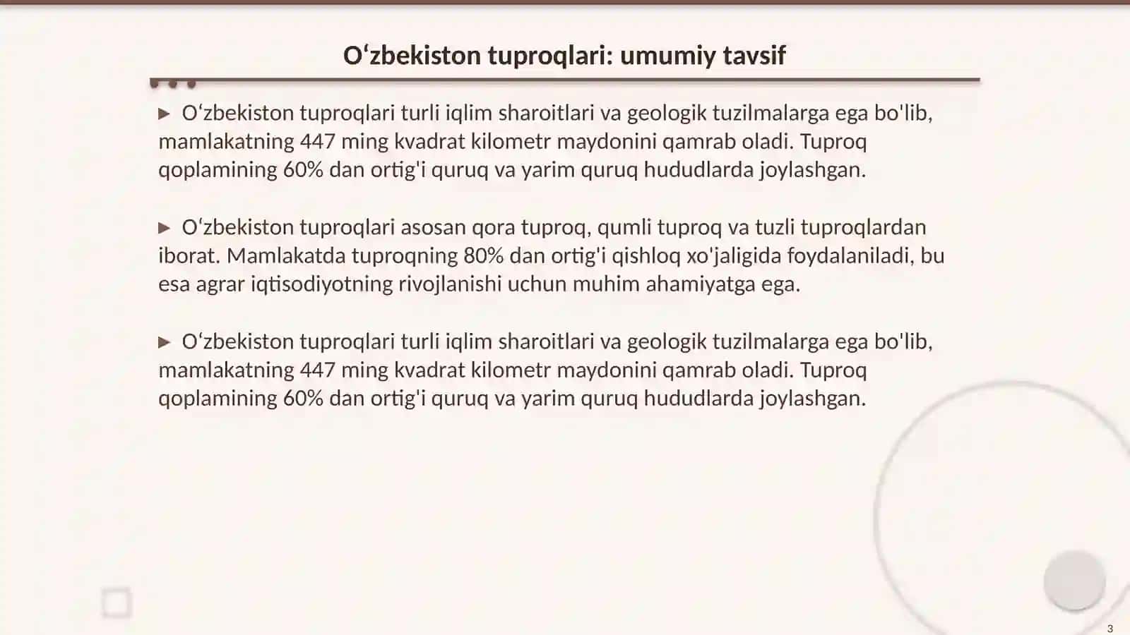 Oʻzbekiston tuproqlari geografiyasining rivojlanishi 3
