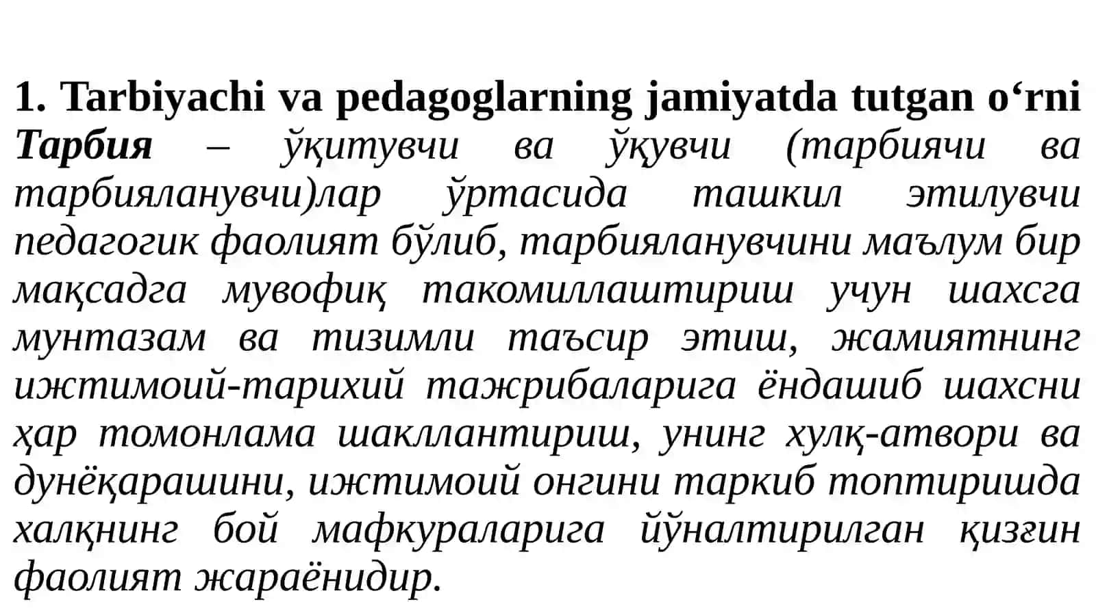 Bo‘lajak maktabgacha ta’lim pedagoglarini kreativ qobiliyatlarini rivojlantirish. Maktabgacha ta’lim tashkiloti tarbiyachisi shaxsiga qo‘yiladigan talablar 3