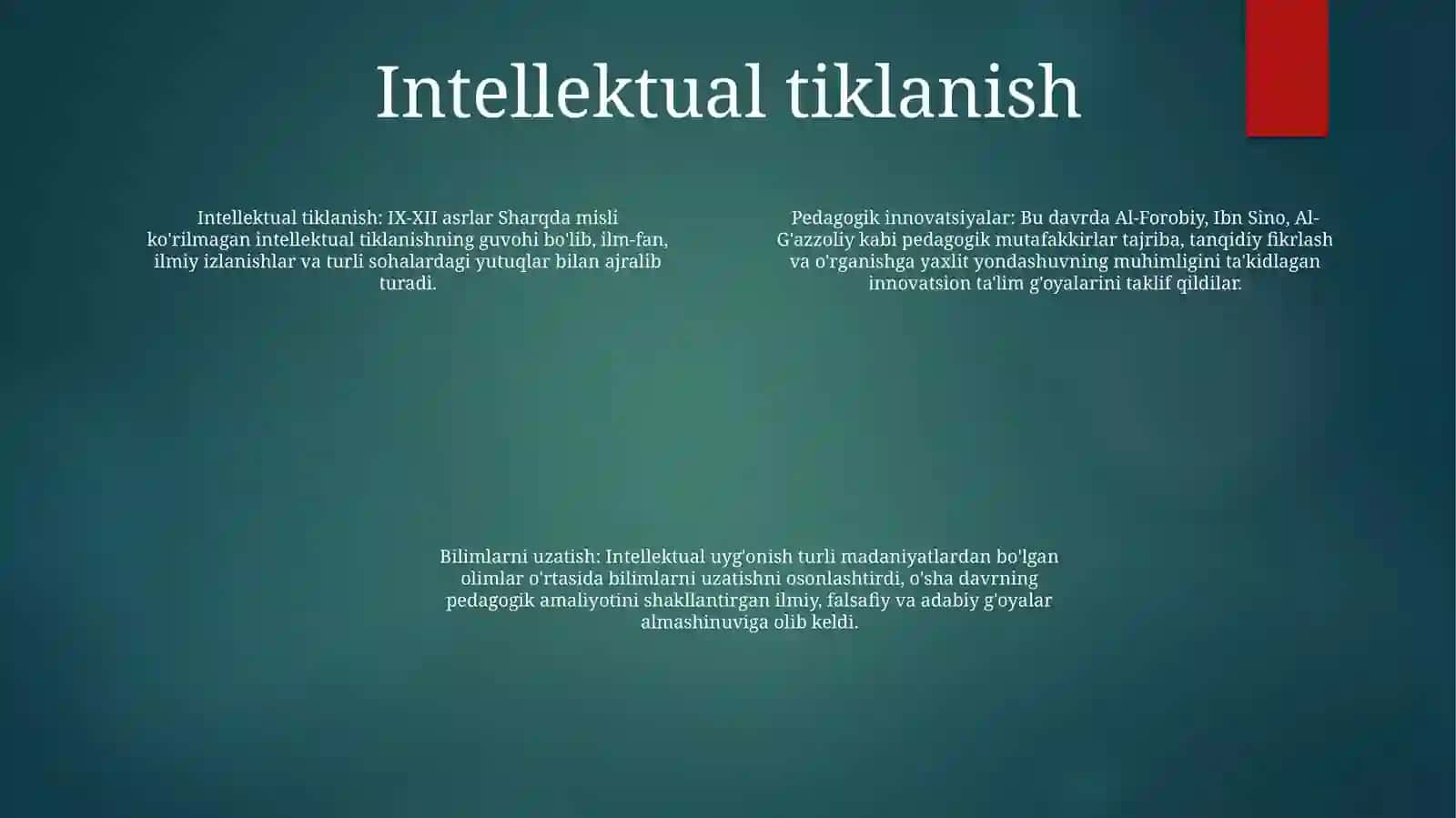 Ix Xii Asrlar Sharq Uyg‘Onish Davrida PedagogikFikrlarningRivojlanishi 3