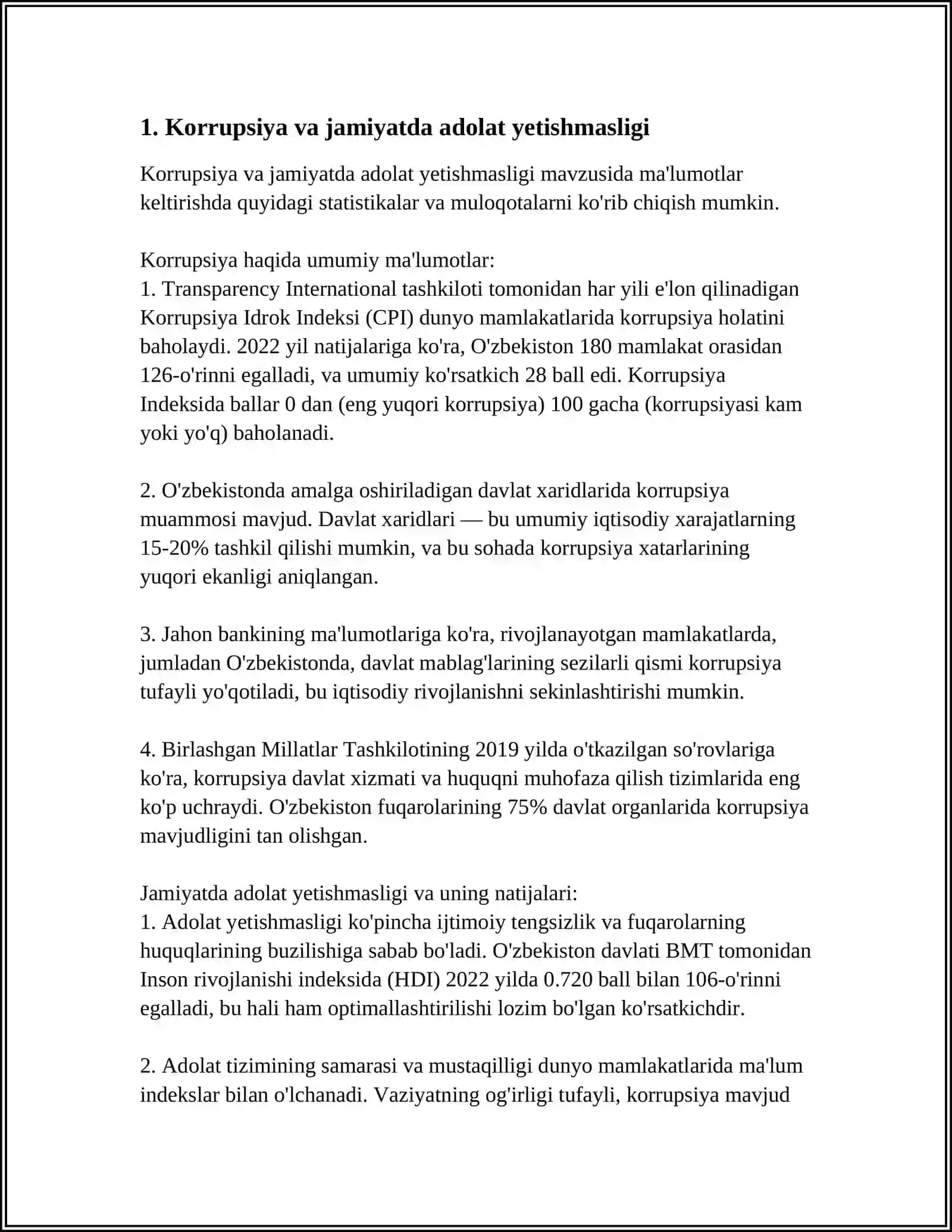 GLOBAL KORRUPSIYA IJTIMOIY-MAʼNAVIY INQIROZNING OQIBATLARI 3