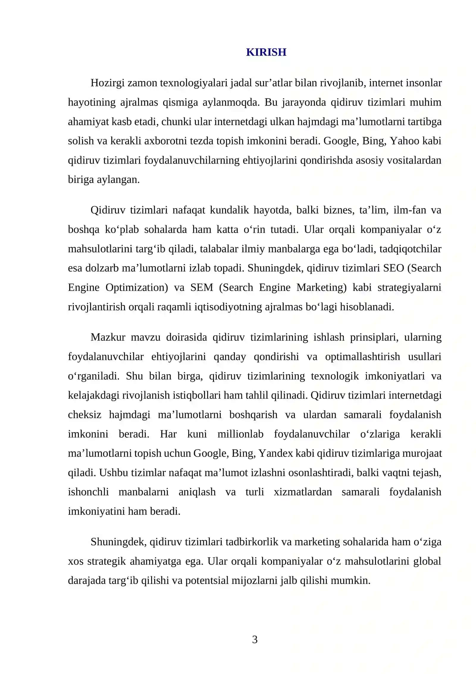 INTERNET TARMOQLARIDA QIDIRUV TIZIMLARI 3