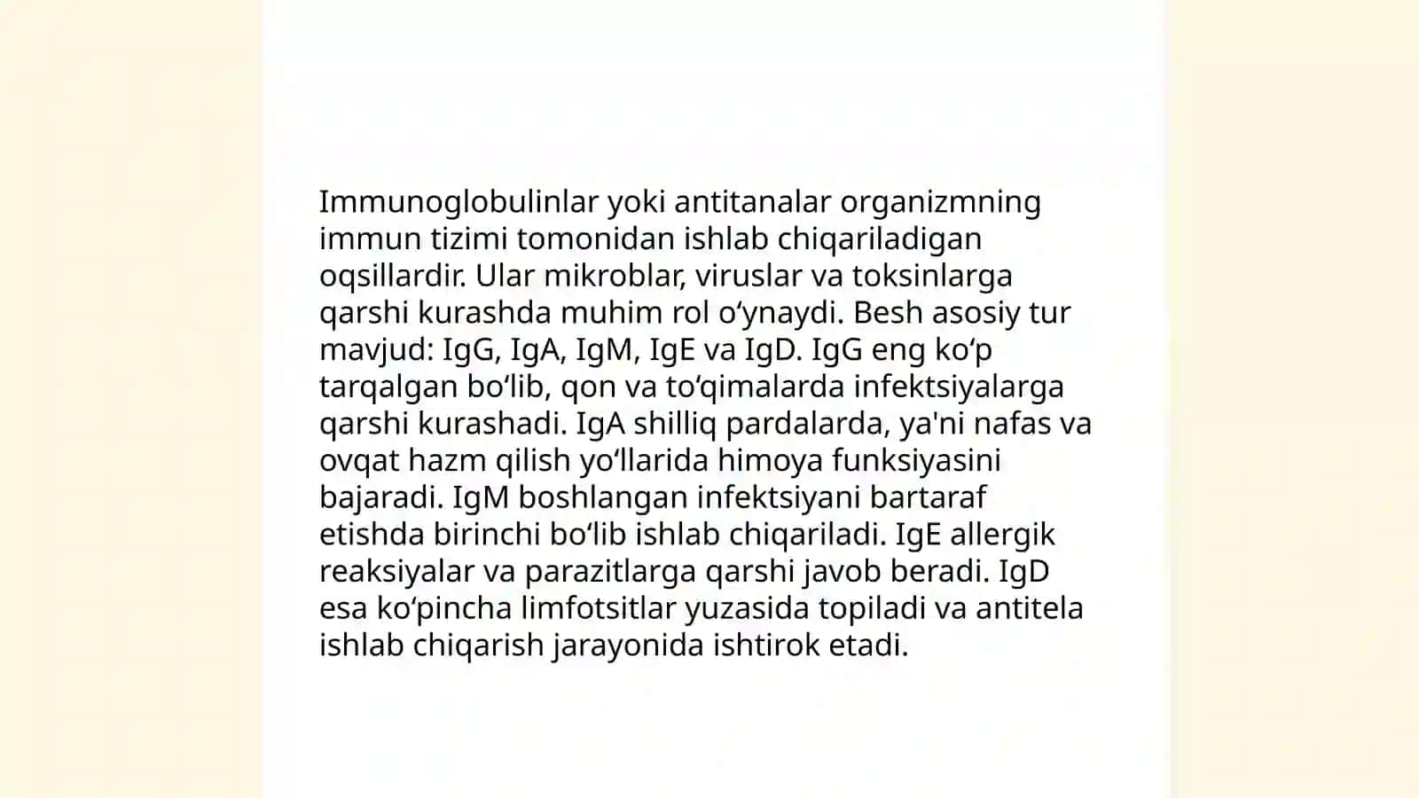 Immunoglobulinlar va ularning turlari 3