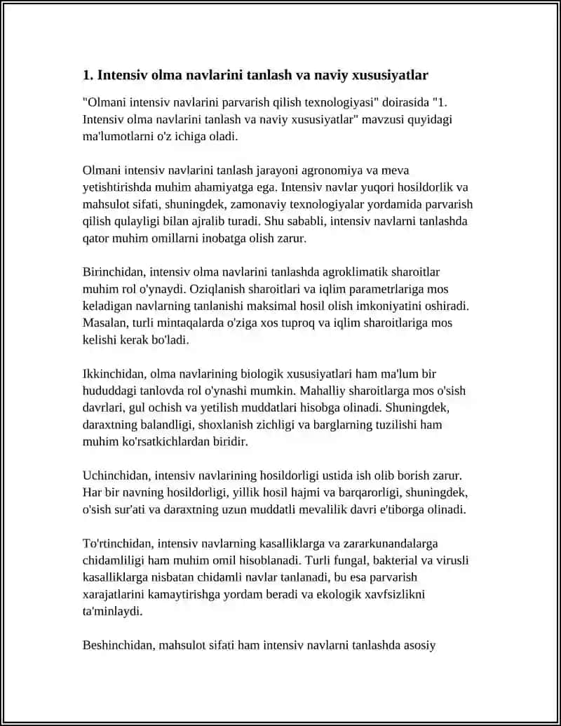 Olmani intensiv navlarini parvarish qilish texnologiyasi 3