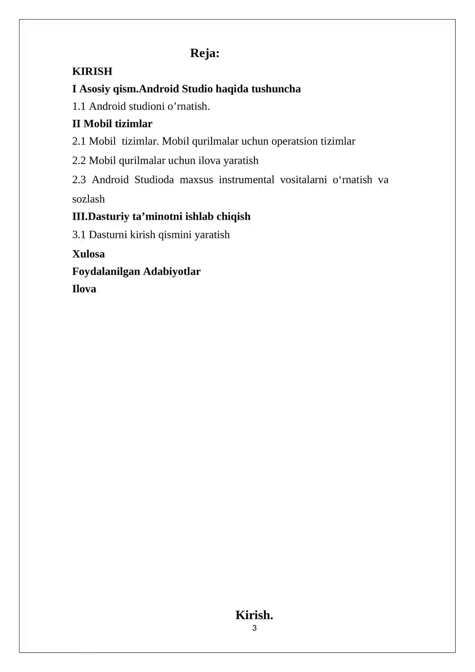 Mobil ilovalar yaratishda Android studio bilan ishlash 3