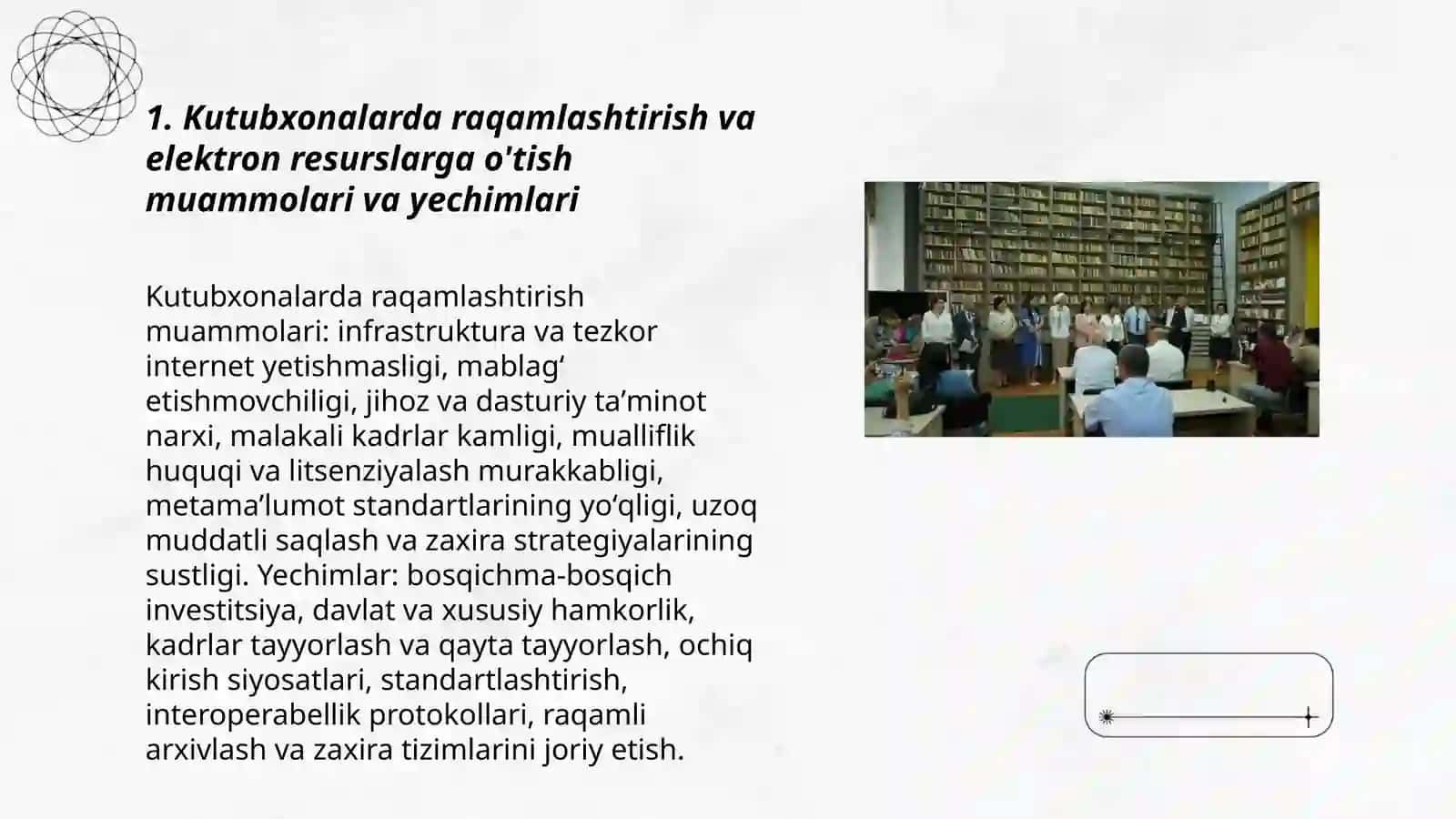 Kutubxona faoliyatidagi muammolar yechimi 3