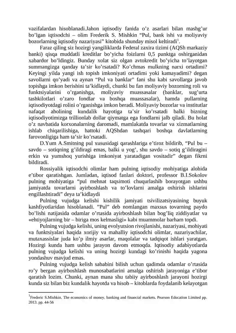 Pul va banklar pulning mohiyati 3