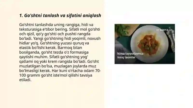 Go'shtdan Taomlar Tayyorlash Texnologiyasi 3