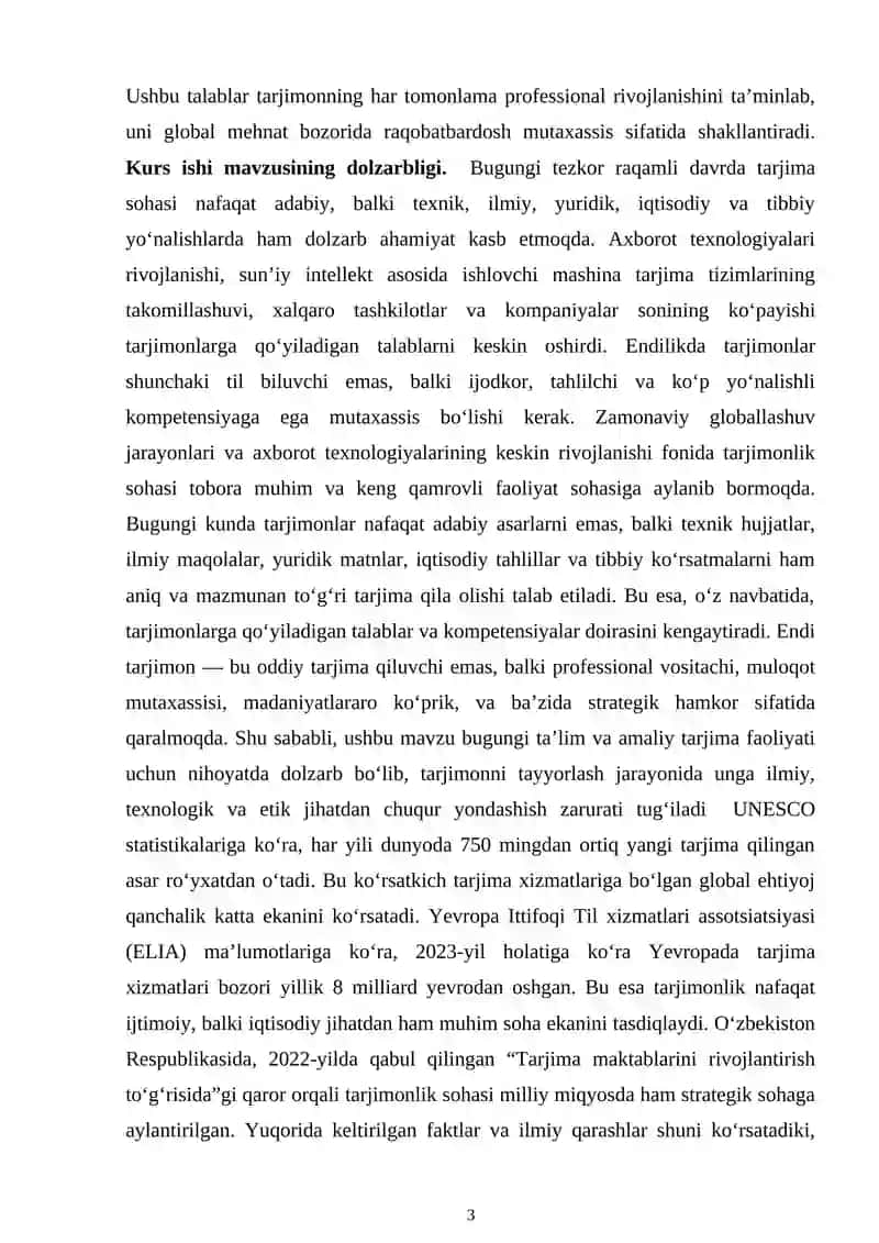 ILMIY TEXNIK TARJIMONGA QO‘YILADIGAN TALABLAR 3
