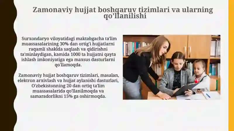Maktabgacha ta'lim tashkilotilarida ish hujjatlarini yuritishning me'yoriy huquqiy asoslari 3