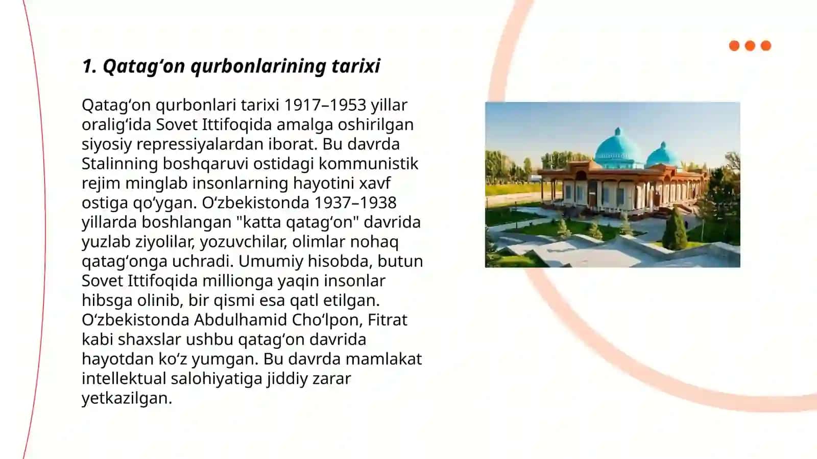 Qatagʻon qurbonlari xotirasi davlat muzeyiga virtual sayohat 3