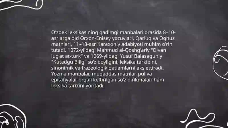 Òzbek tili leksikasining tarixiy taraqqiyoti 3