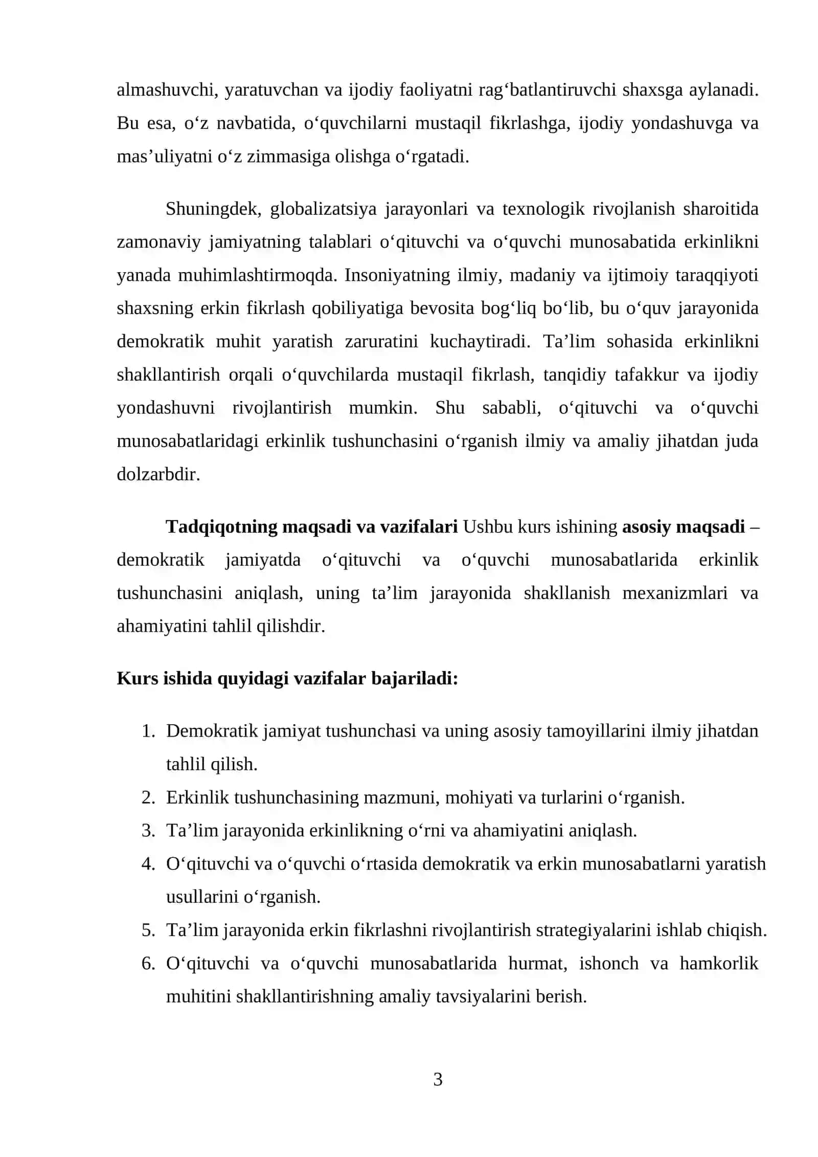 Ta’lim va pedagogika fanlarida shaxsning erkinligi va o‘zini rivojlantirish imkoniyatlari 3