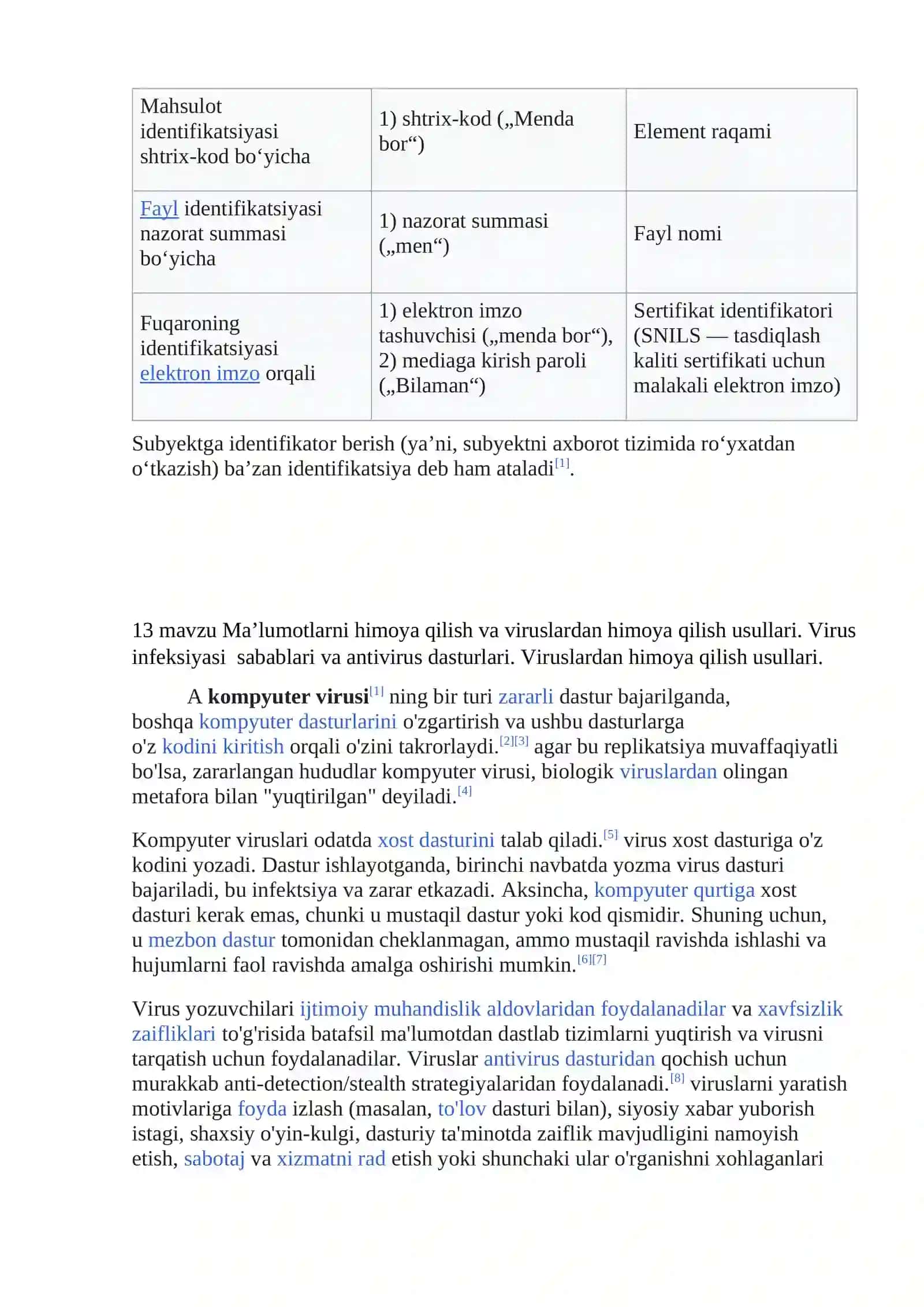 Ma’lumotlarni himoya qilishning texnik va dasturiy vositalari. Ma’lumotlarni himoya qilish usullarim 3