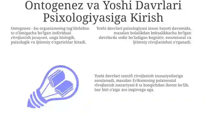 Ontogenez va Yoshi Davrlari Psixologiyasiga Kirish 3