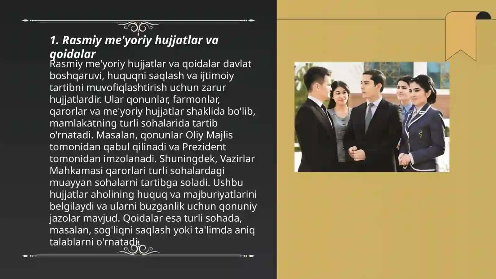Rasmiy me'yoriy hujjatlar va qoidalar 3