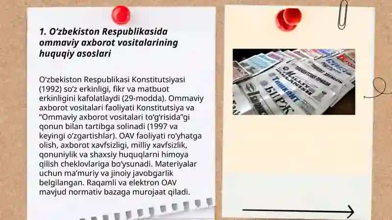 Oʻzbekiston Respublikasida ommaviy axborot vositalari faoliyati 3