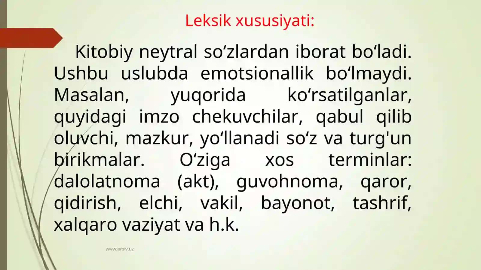 Rasmiy uslub. Hujjat va uning turlari 3