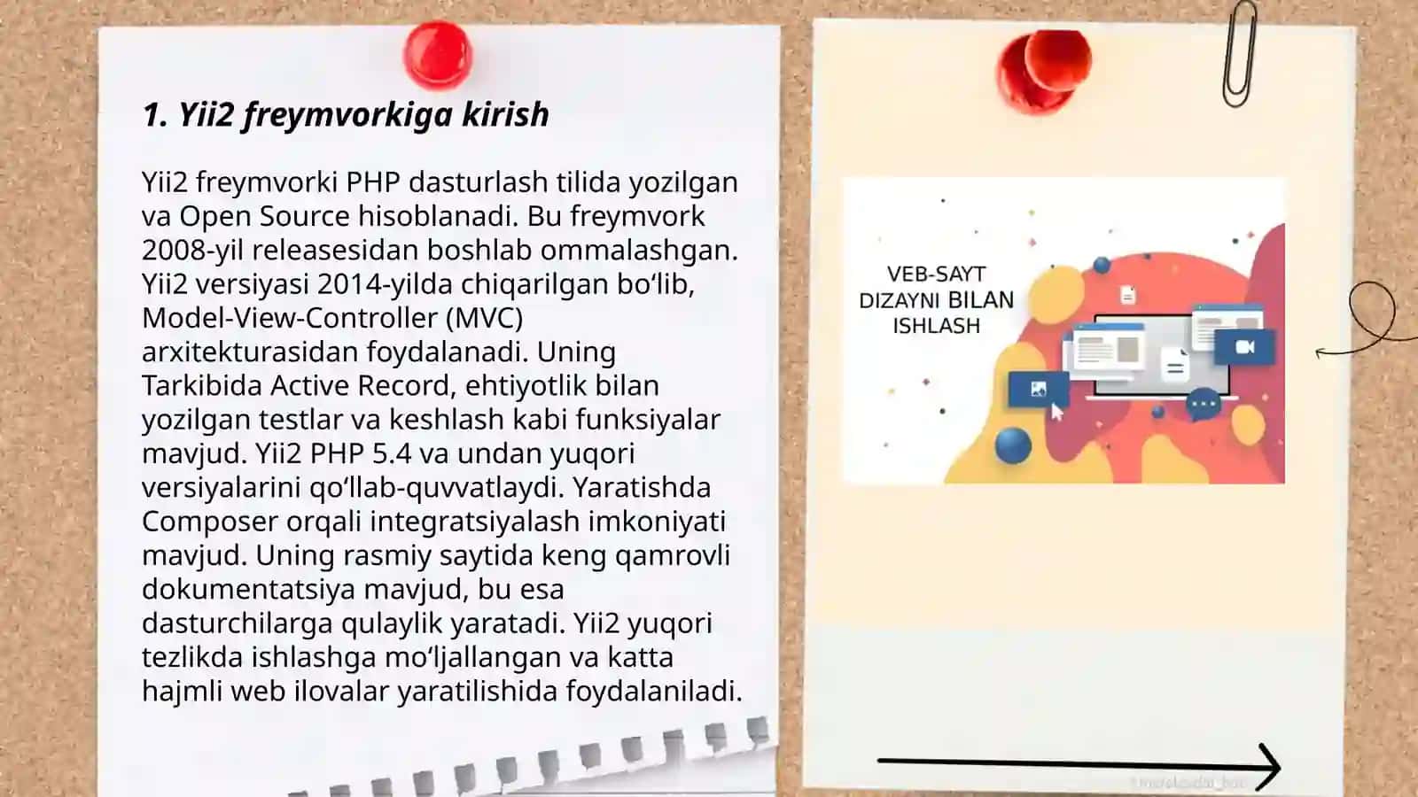 Yii2 freymworki bilan ishlash 3