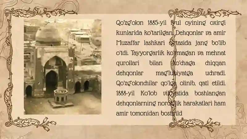 XIX ASRNING IKKINCHI YARMI – XX ASRNING BOSHLARIDA BUXORO AMIRLIGI 3