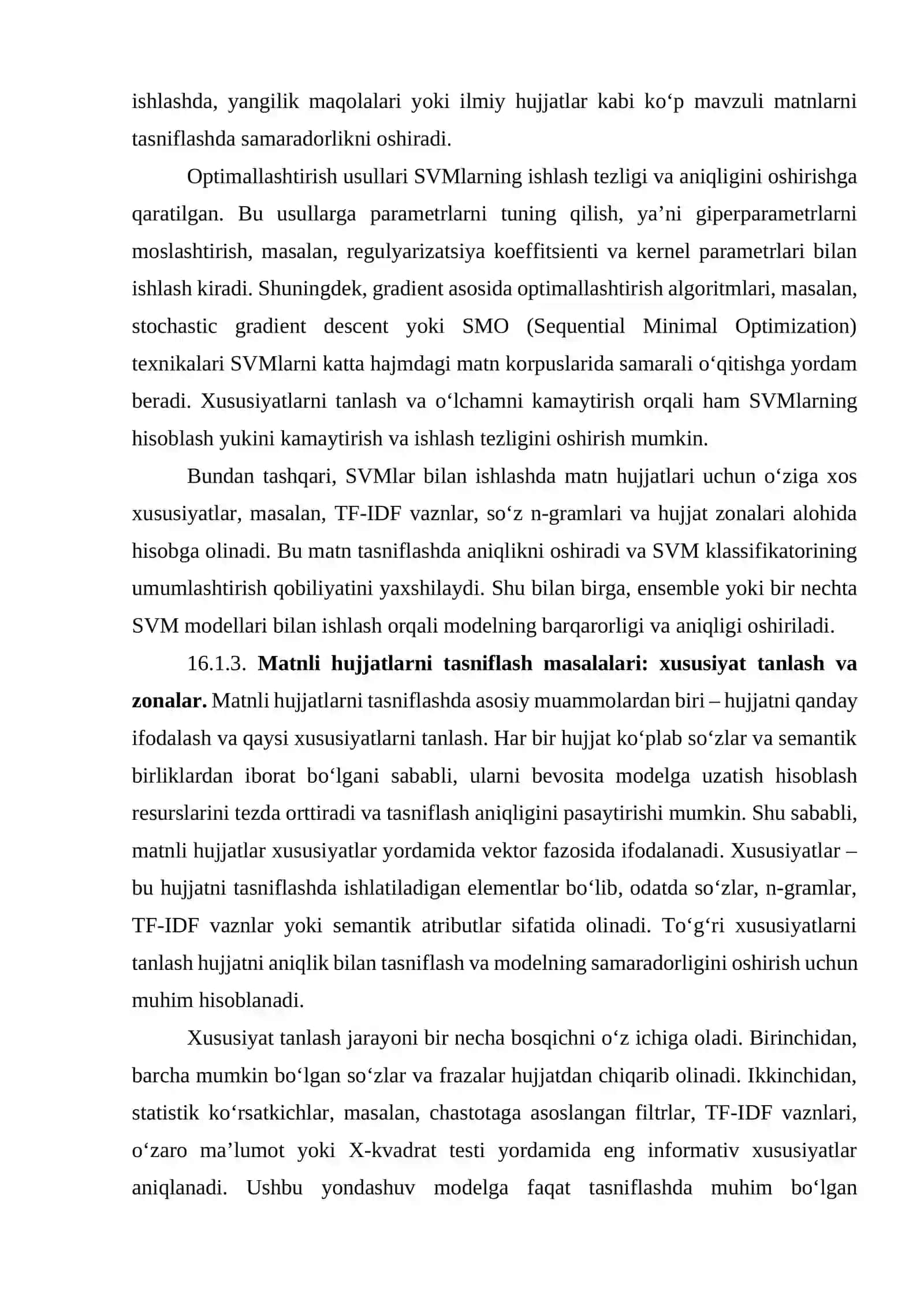 Hujjatlarni indekslashda vektor moshinalaridan foydalanish 3