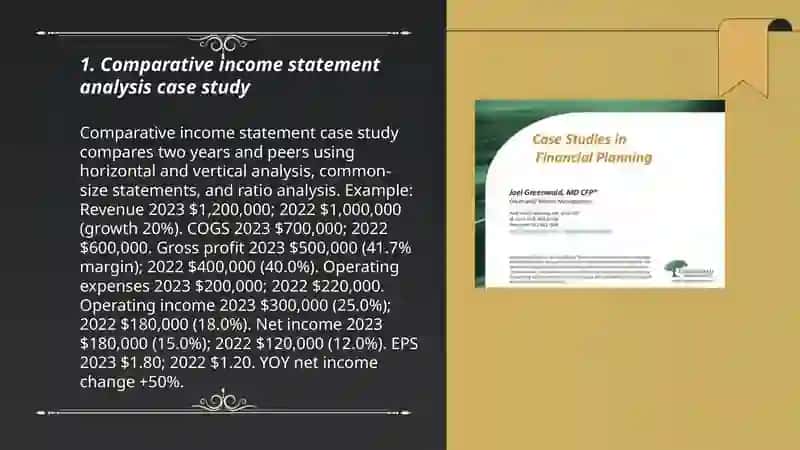 Comparative income statement analysis case study 3