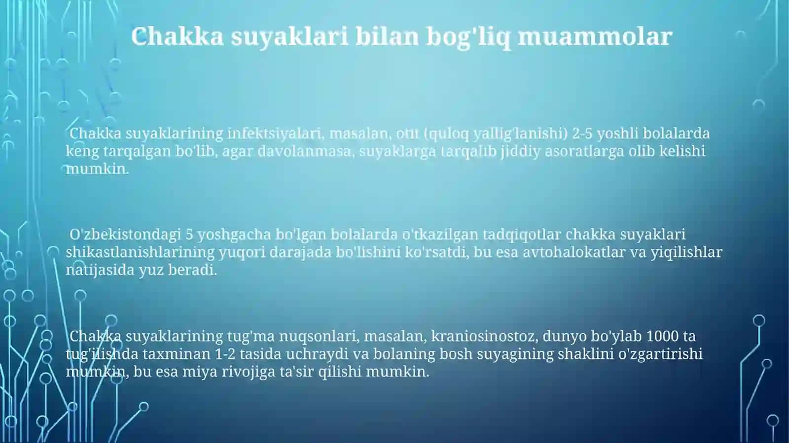 Yosh bolalarning bosh suyagi suyaklari 3