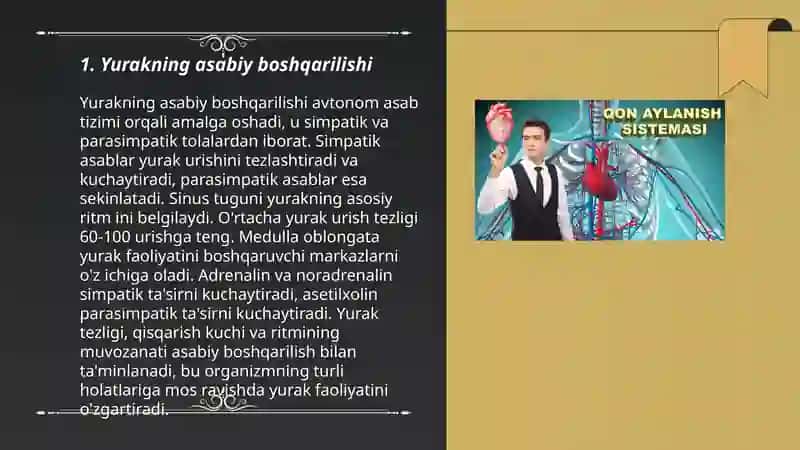 Yurak gemodinamik vazifasi.Yurak mushaklarini o'tgazuvchanligini o'zgarishini fiziologik asoslari 3