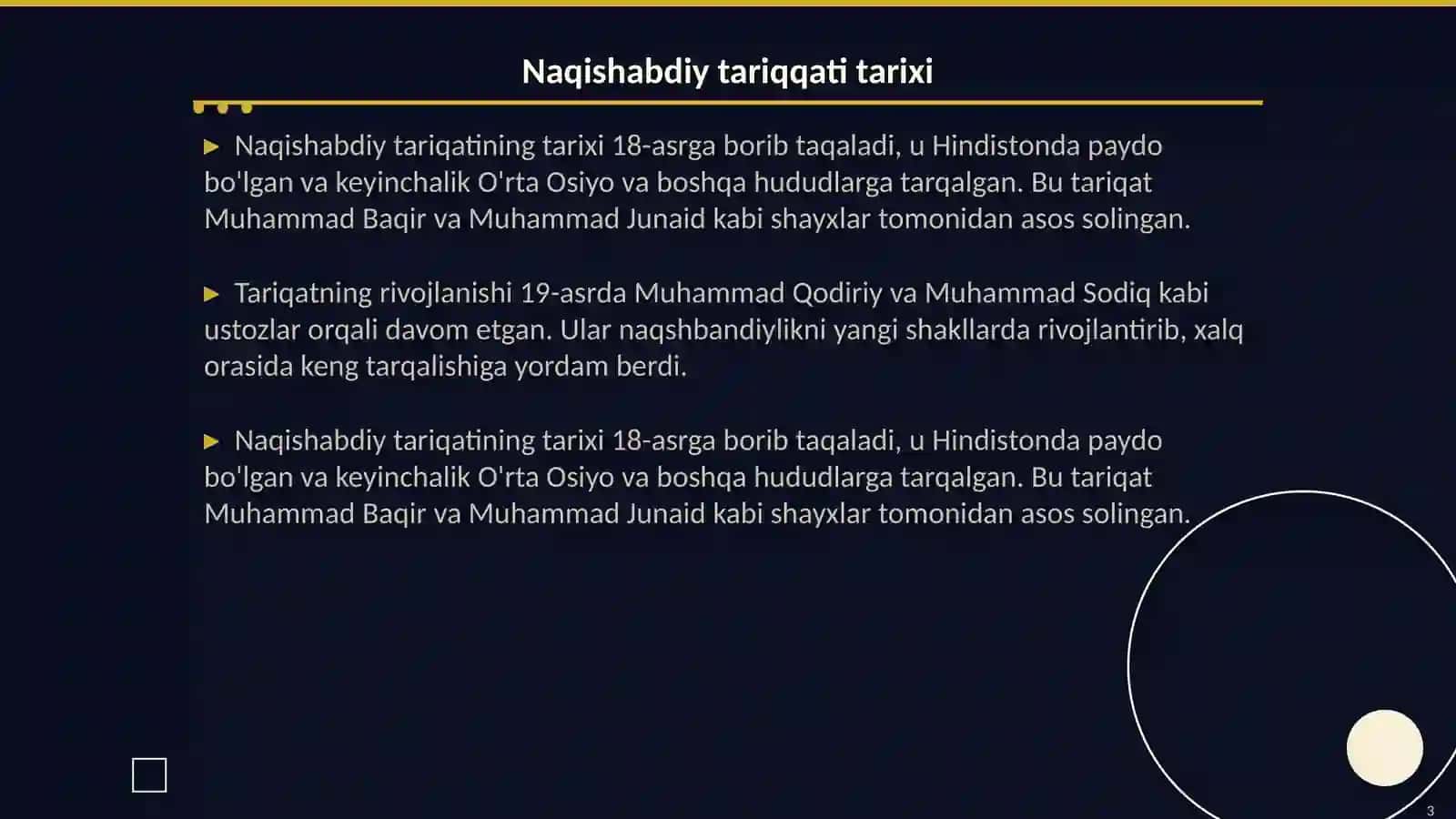 Naqishabdiy tariqqati 3