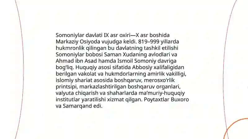 Somoniylar Gaznaviylar Qoraxoniylar va Saljuqiylar davlati va huquqi 3