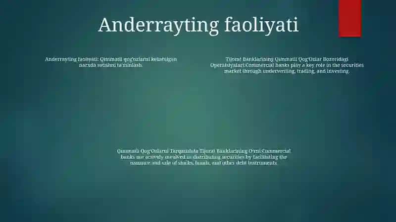 Tijorat Banklarining Qimmatli QogʻOzlar Bozoridagi Operatsiyalari 3
