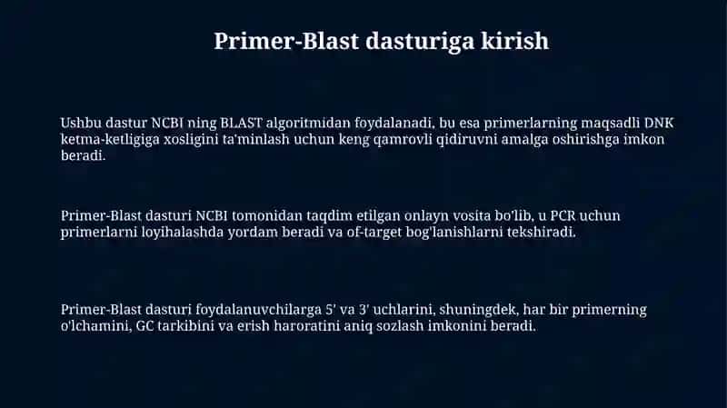 PRIMER-BLAST dasturi 3