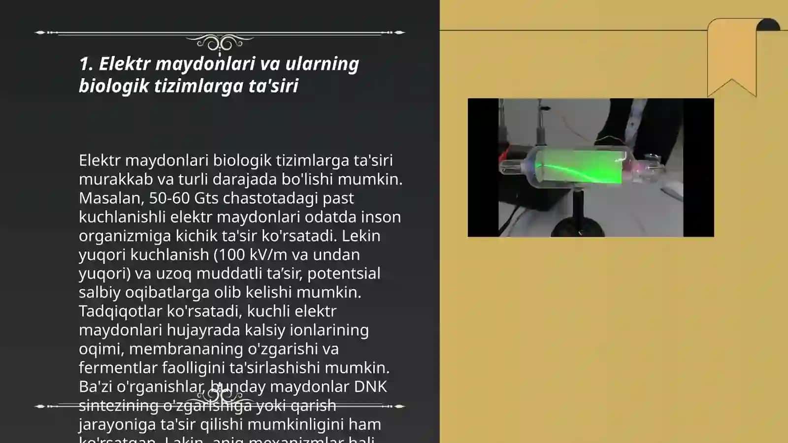 Elektr va magnit maydolari va ularning trik organizmga ta'siri 3