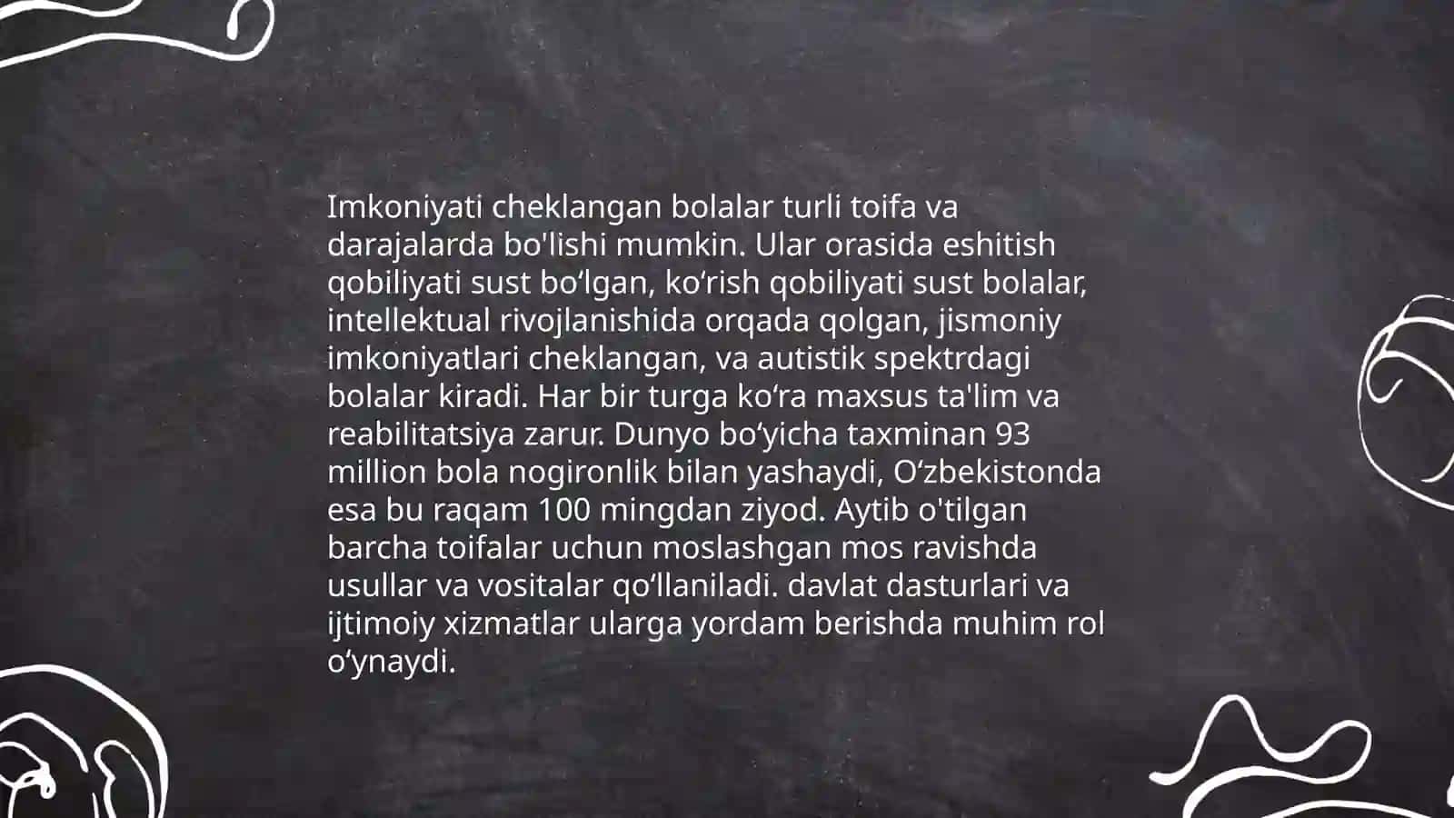 Imkoniyati cheklangan bolalar turlari va ularni inklyuziv ta’limga jalb etish Inklyuziv ta’limga bo‘lgan ehtiyojlar va sabablari 3