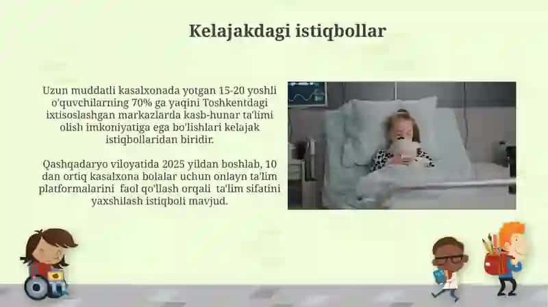 Shifoxonalarda uzoq davolanuvchi maktab oʻquvchilarini ta'lim va tarbiyalash konsepsiyasi 3