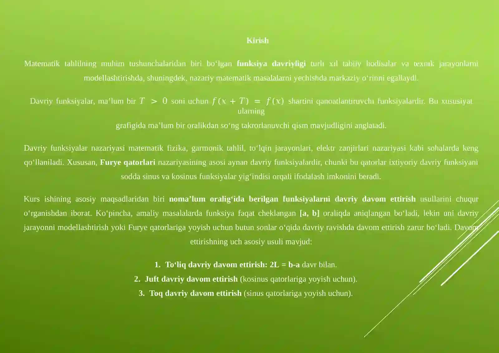 "MATHEMATICAL ANALYSIS OF FUNCTIONS" 3