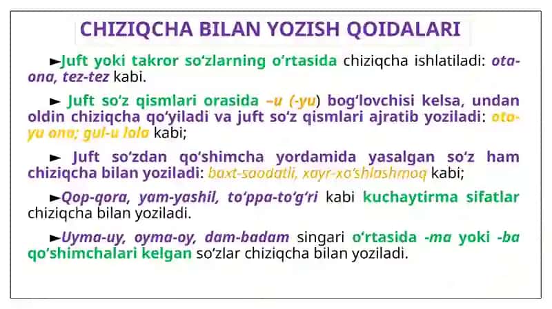 CHIZIQCHA BILAN YOZISHQOIDALARI 3