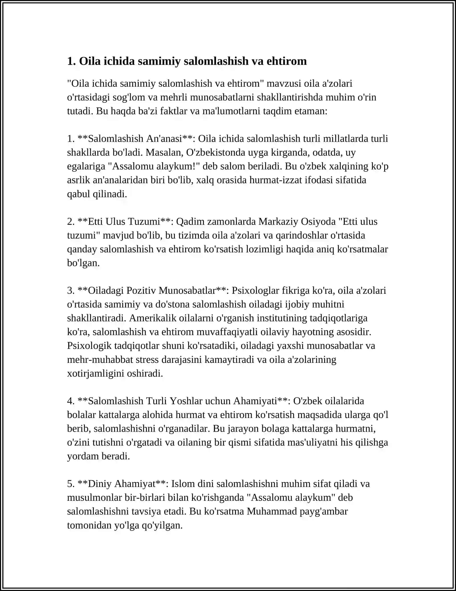 KUNDALIK ODOB AXLOQ QOIDALARI: OILADA, KÒCHADA VA JAMOAT JOYLARIDA 3