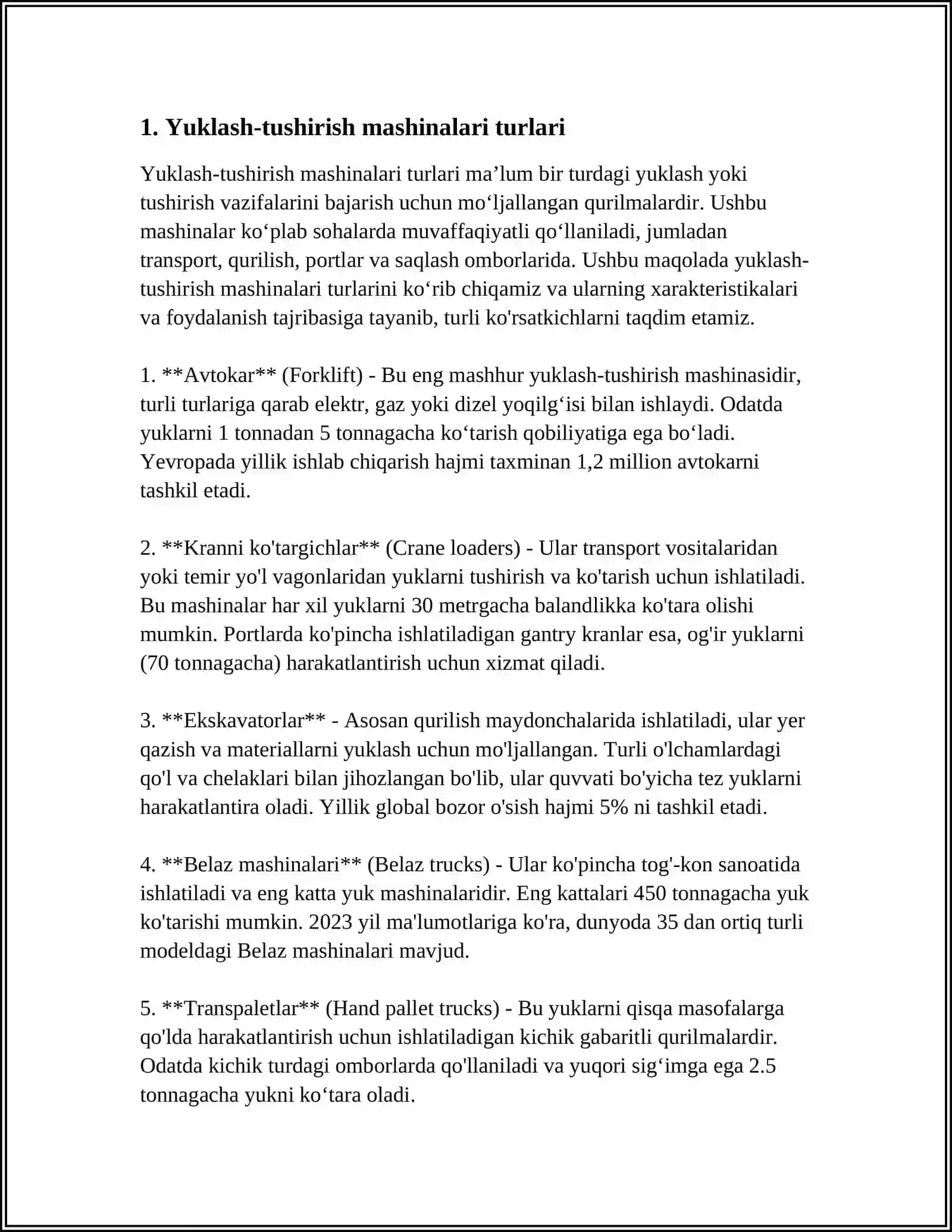 YUKLASH TUSHIRISH MASHINALARI TURLARI 3