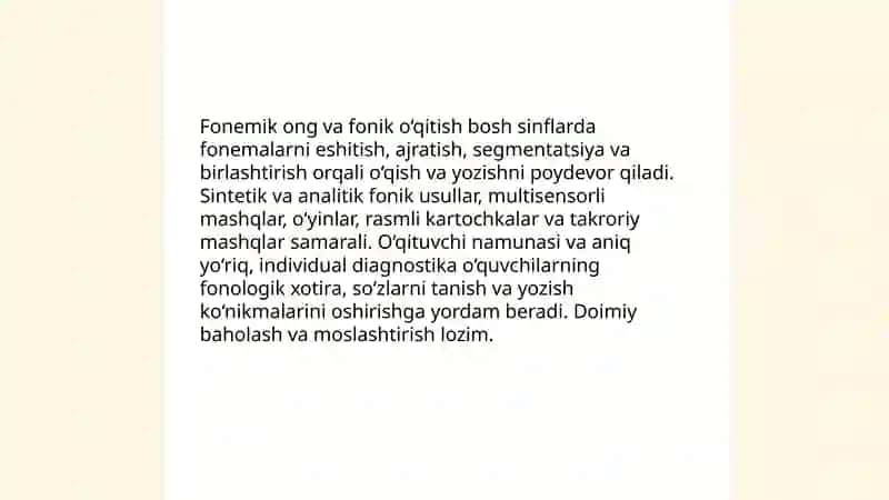 Boshlangich sinflarda savod o'rgatishning zamonaviy usullari 3