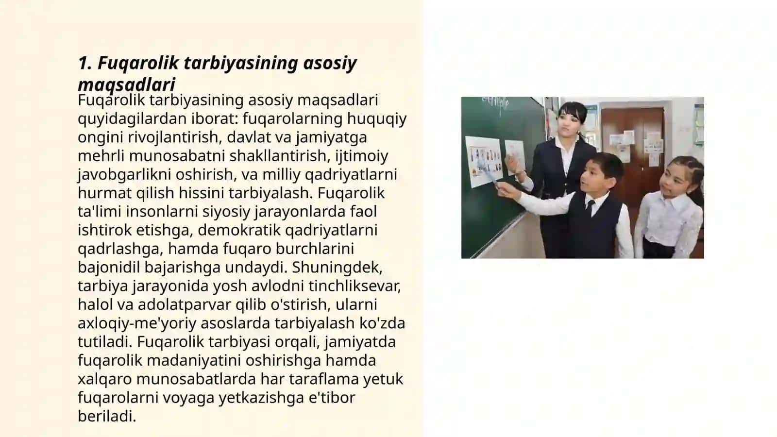 Fuqarolik tarbiyasi oʻquvchilarning yuksak maʼnaviy ahloqiy tarbiyasi 3