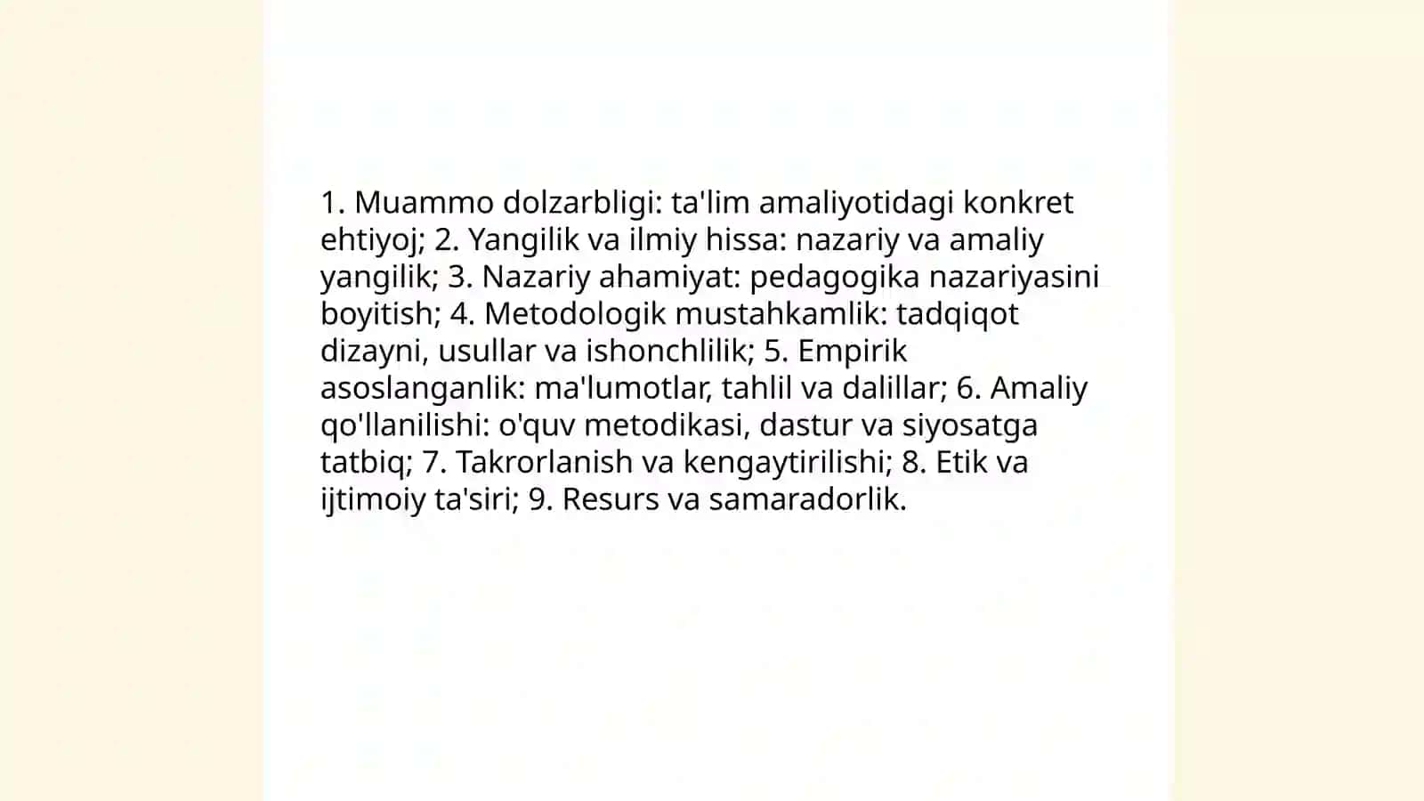 Pedagogik tadqiqotlarning dolzarbligini aniqlash 3